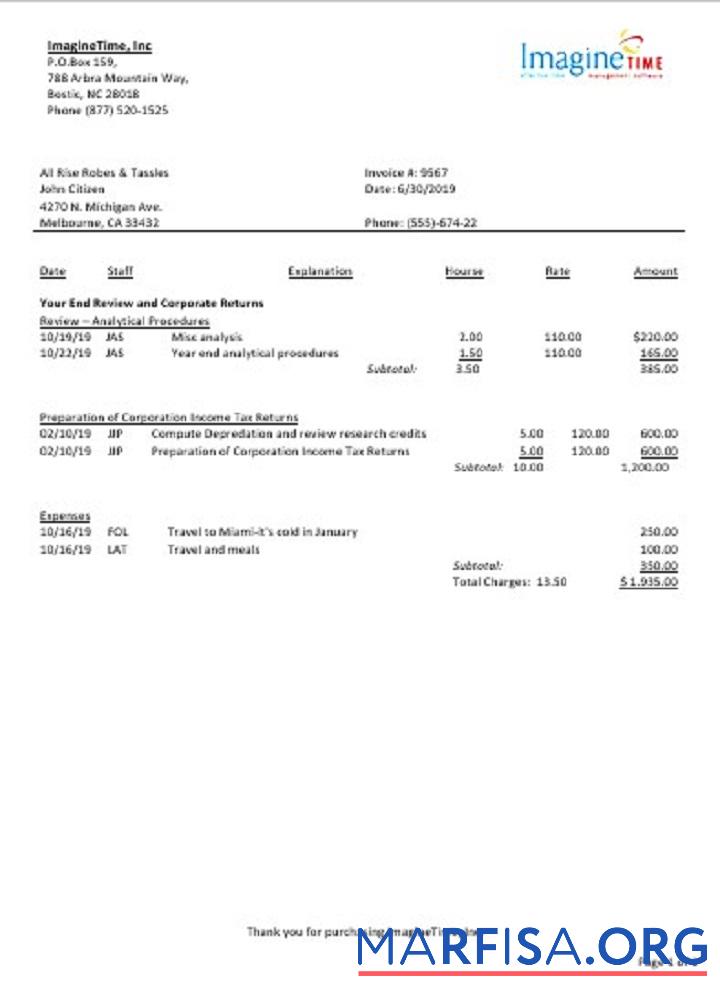 Realistic Australia Imagine Time utility bill template